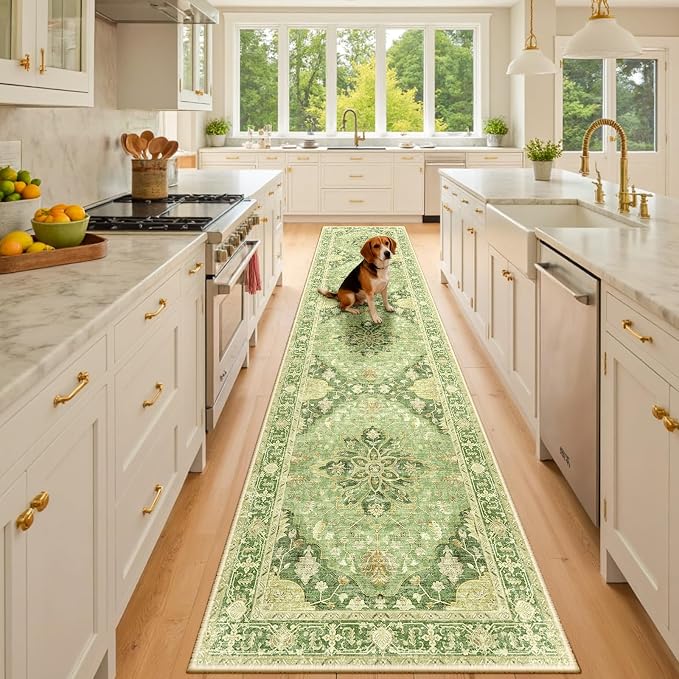 RELEANY Washable Area Rug, Runner 2'x10', Water Repellent, Pet Friendly by RELEANY