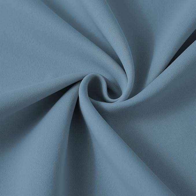 Dusty Slate Blue Blackout Curtains - Image 6