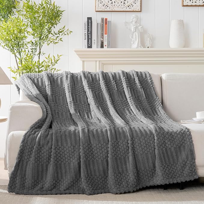 90x90 Inch Grey Queen Large Blanket - Image 6