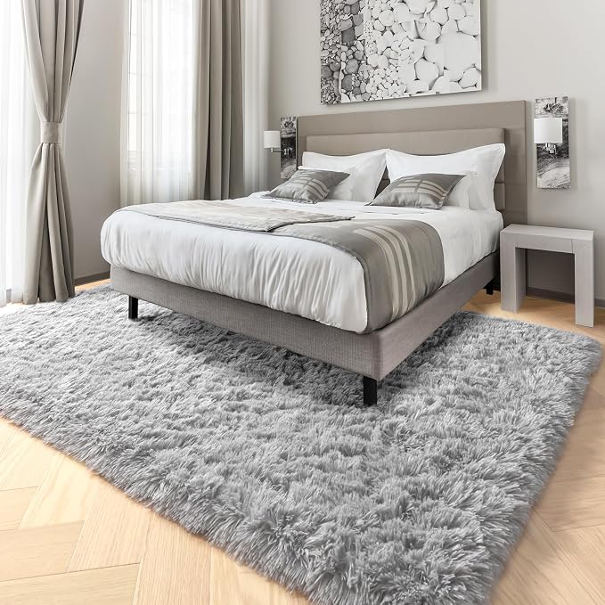 Ultra Soft Fluffy Area Rugs for Bedroom Boys, Soft Plush Furry Bedside Rug - Image 3