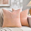 Fancy Homi 2 Packs Peach Decorative Throw Pillow Covers 18x18 Inch by Fancy+Homi