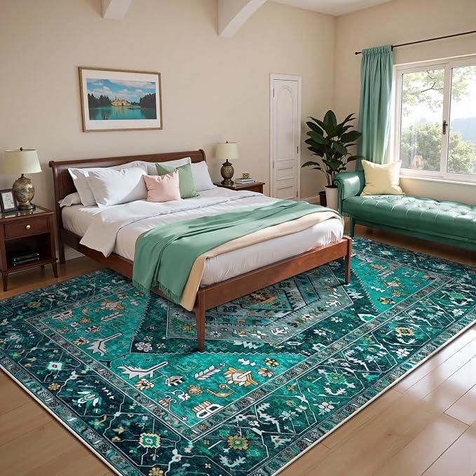 SERISSA 5x7 Washable Non Slip Boho Area Rug - Image 5