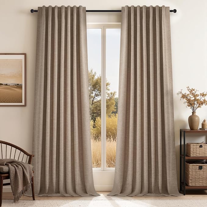 Topfinel Extra Long 132 Inch 100% Blackout Curtains by Topfinel