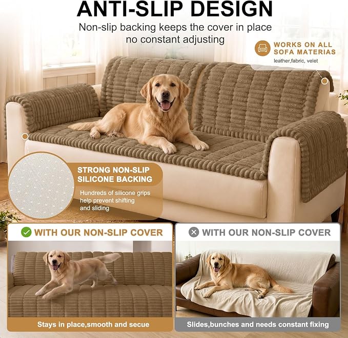 Smiry Couch Cover for Dogs, Non Slip Washable Sofa Protector for Pets | Soft - Image 9