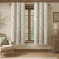 Boho Floral 100% Blackout Curtains 2 Panels 42" W x 63" L | Farmhouse Vintage by Unknown