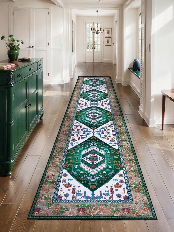 SERISSA 2'6"x12' Washable Non Slip Boho Runner Rug by SERISSAHomeDecorCollection