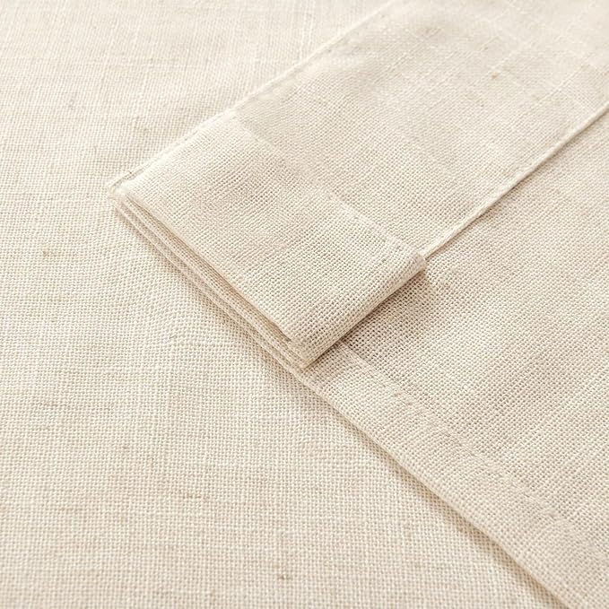 Joydeco Linen Curtains 90 Inch Length 2 Panel Sets, Light Filtering Curtains - Image 8
