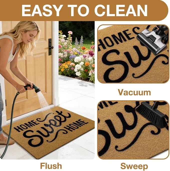 OLANLY Front Door Mat, Low Profile Doormat, Stain and Fade Resistant, - Image 6