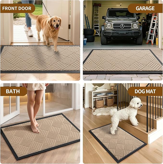 Front Door Mat, Heavy Duty Waterproof Doormat 31.5"x20", Stain Fade Resistant - Image 8