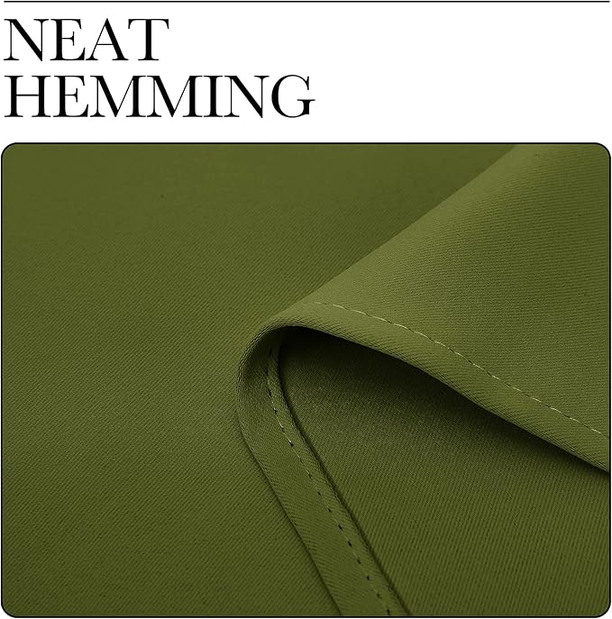 NICETOWN Christmas Window Decoration Thermal Insulated Solid Grommet Blackout Curtains/Drapes for Living Room (1 Pair, 42 by 63 inches, Olive Green)