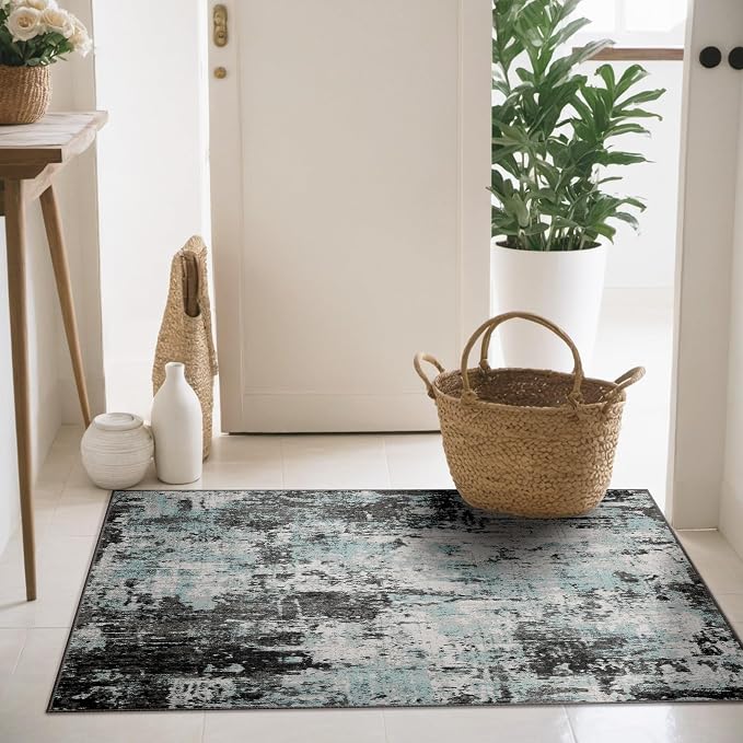 RELEANY Washable 2'x3' Abstract Area Rug - Image 3