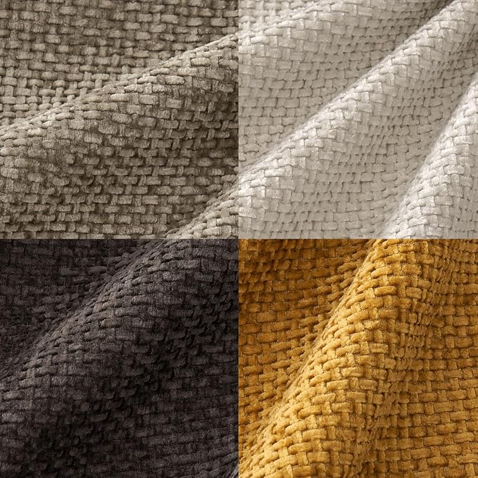 MIULEE Decorative Chenille Fall Pillow Covers Gold Brown 20x20 Pack of 4 | - Image 2