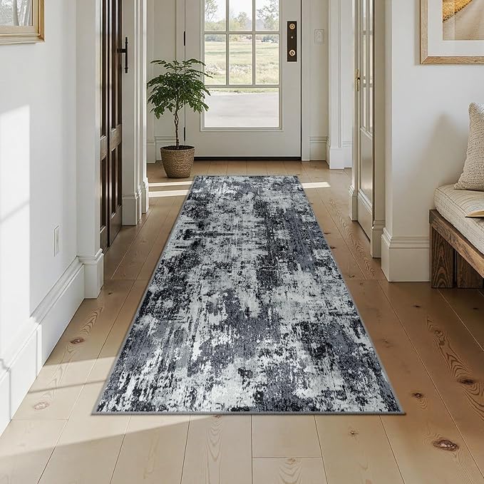 RELEANY Washable Runner 2'6"x8' Abstract Area Rug - Image 8