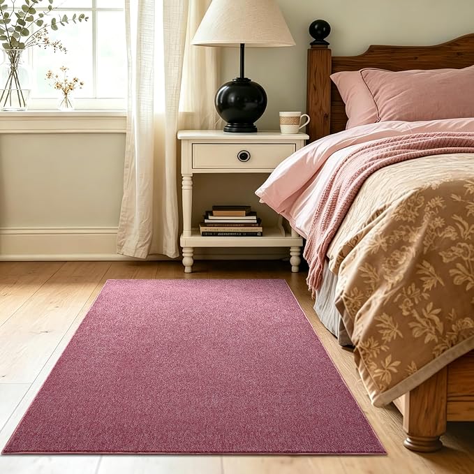 3x5 Red/White Area Rug Washable Non-Slip Soft Thin - Image 4