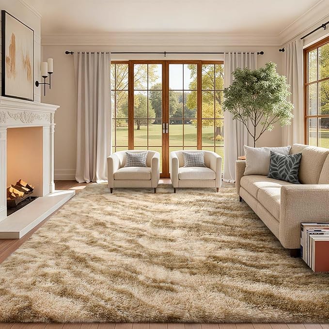 7x10 Ft Extra Large Shag Rugs for Living Room, Ultra Soft Fluffy Furry Area by Cuzwlovita