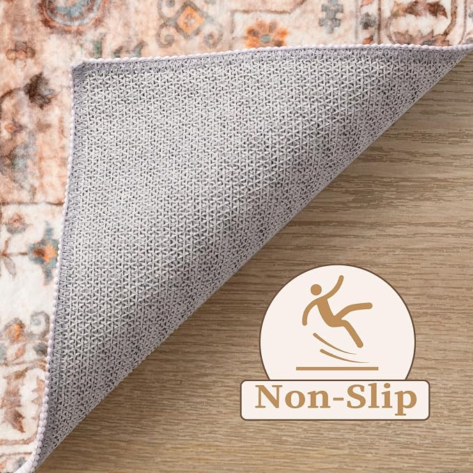 SERISSA 4x6 Washable Non Slip Boho Area Rug - Image 3