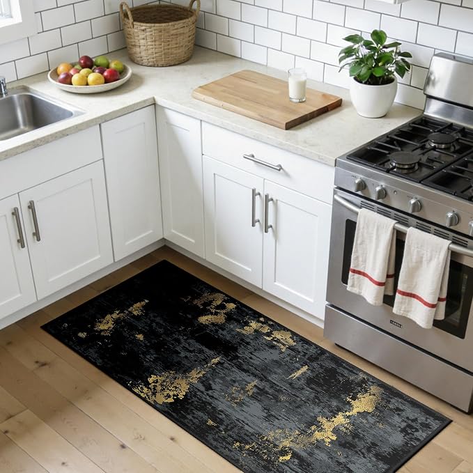 RELEANY Washable 2'x5' Abstract Area Rug - Image 2