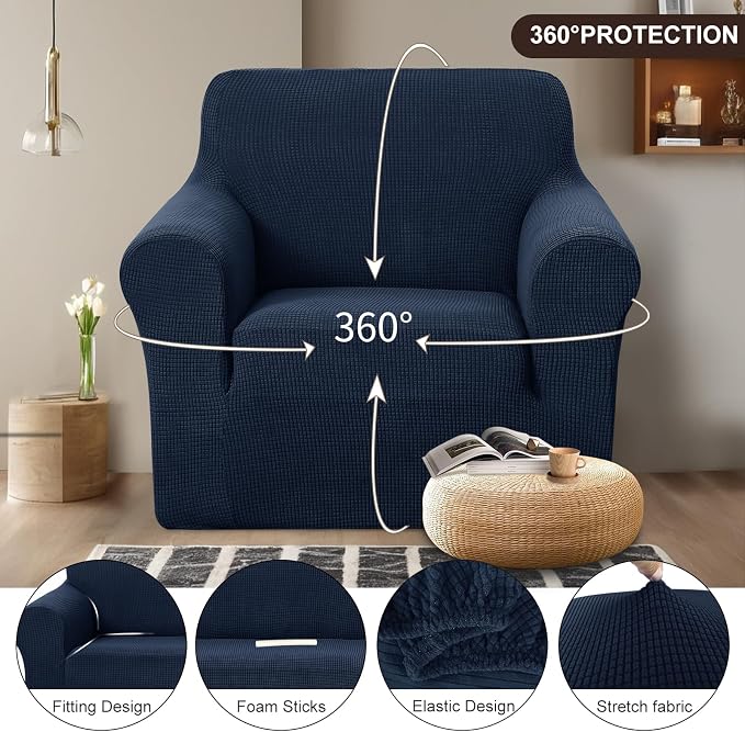 U-NICE HOME Stretch Recliner Chair Cover Armchair Slipcover, 1-Piece Chair cover - Image 3