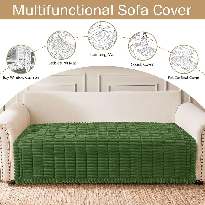 Couch Cover for Dogs, Washable Non Slip Plush Flannel Sofa Protector | Thick - Image 3