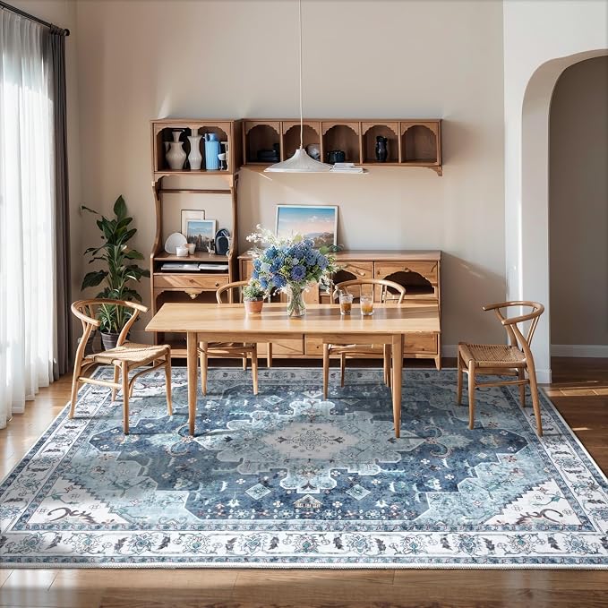 SERISSA 5x7 Washable Non Slip Boho Area Rug - Image 7