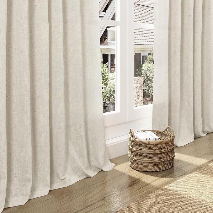 Vanilla Linen Curtains 102 Inches Long - Image 5