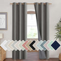 NICETOWN Grizzle Gray Vintage Linen 100% Blackout Curtains by NICETOWN