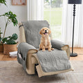 Large Gray Recliner Chair Covers, Quilted Décor Water-Repellent Lazy Boy Chair by Pamhaven