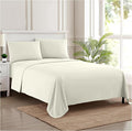 Twin Sheets - Breathable Luxury Sheets with Full Elastic & Secure Corner Straps Built In - 1800 Supreme Collection Extra Soft Deep Pocket Bedding Set, Sheet Set, Twin, Ivory