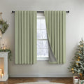 Light Sage Blackout Curtains for Bedroom Aesthetic 54 Inch Long 2 Panel Thermal by Pitalk