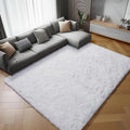 White Rugs for Living Room 5x8, Fluffy Shaggy Area Rug for Bedroom, Ultra Soft by ONASAR