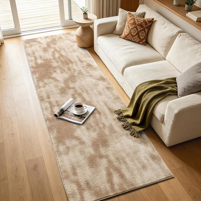 2x6 Tie-dye Beige Runner Rug Washable Non-Slip - Image 7