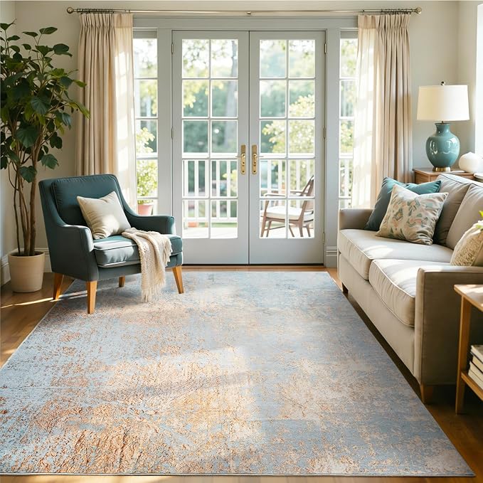 6x9 Ft Area Rugs for Living Room, Soft Non-Slip Washable Rugs Modern Abstract - Image 2