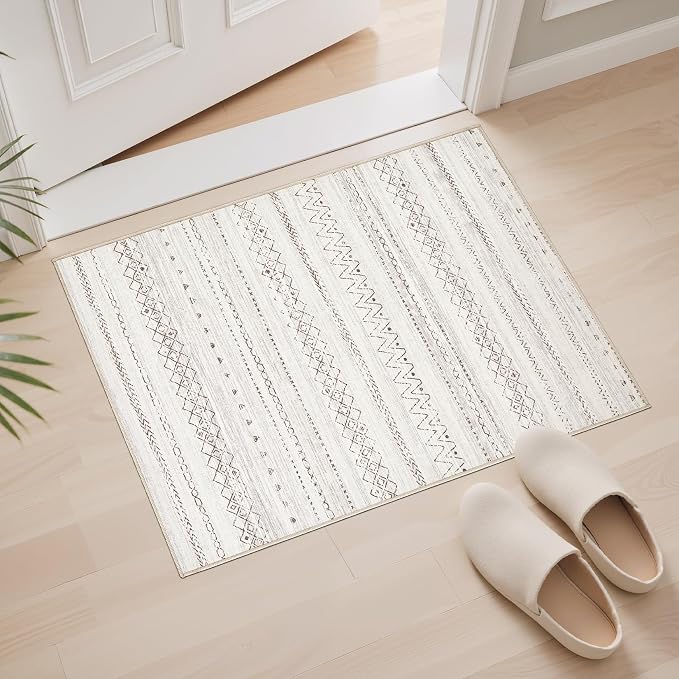 cotiled Washable 2x3 Entryway Rugs: Boho Moroccan Soft Small Rug | Solve Modern - Image 4