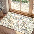Yamaziot 2x3 Washable Entryway Rug Non Slip Indoor Door Mat, Colorful Beige | by Yamaziot
