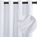 100% Blackout Linen Textured Short Small Curtains by 100BlackoutShield