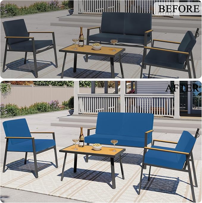 HEBE Outdoor Cushion Covers 12 Pcs, Stretch Patio Sofa Couch Cushion Cover | - Image 7