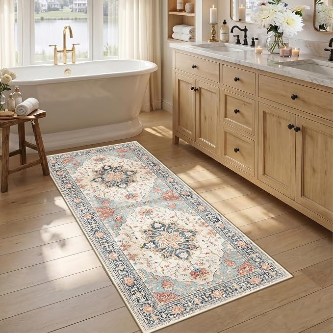 RELEANY Washable Area Rug, Runner 2'6"x5', Water Repellent, Pet Friendly by RELEANY