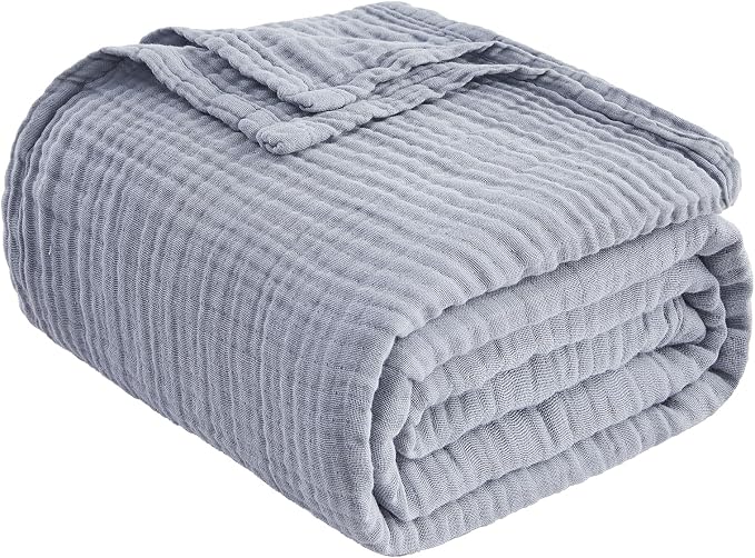 EMME Muslin Blankets for Adults Throw Blanket for Couch Breathable Gauze Soft - Image 7