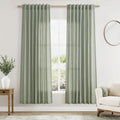 Desert Sage Linen Curtains 72 Inch Length by Nanspring