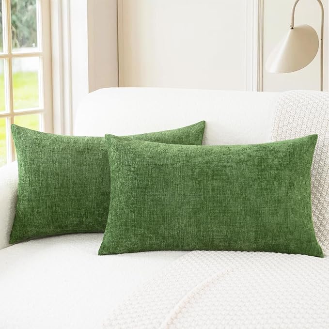 CaliTime Decorative Couch Throw Pillow Covers 26 X 16 Inches Forest Green | by CaliTime
