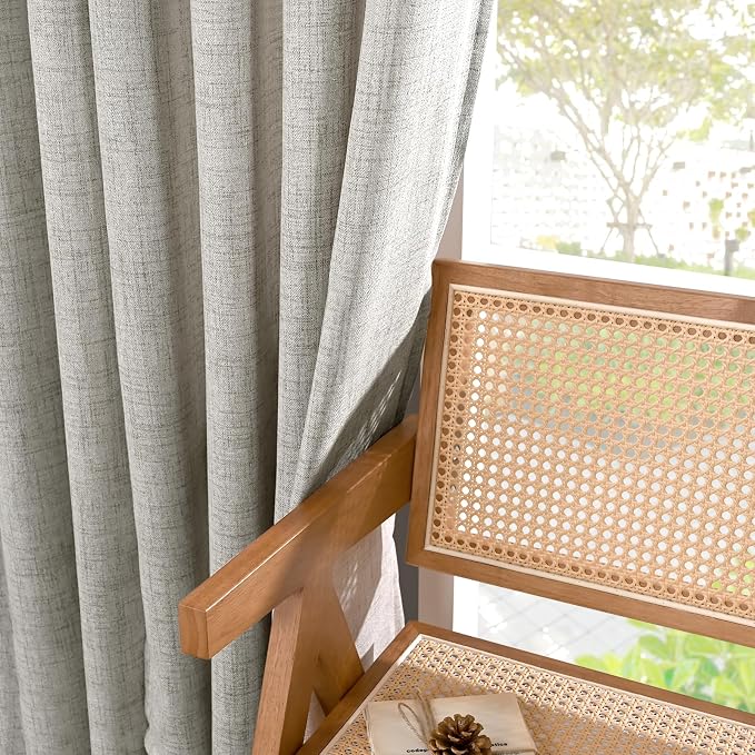 YoungsTex Short Linen Semi Sheer Curtains 40 Inches Long - Image 7