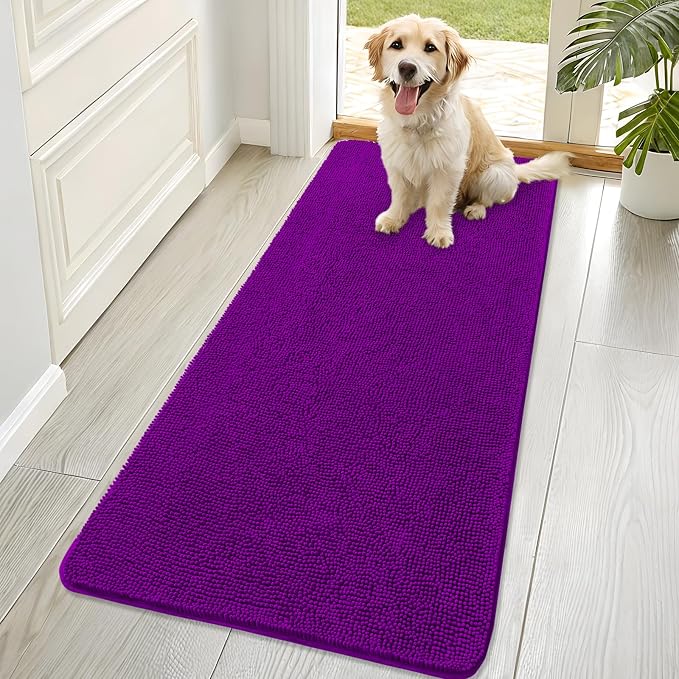OLANLY Dog Door Mat for Muddy Paws 70x32, Super Absorbent Chenille Mud Mat | by OLANLY