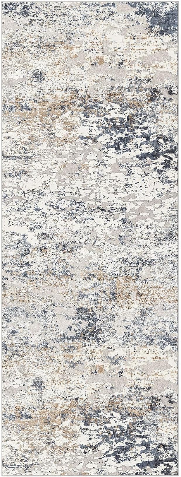 DMOYEST Washable Runner Rug for Hallway: 3x8 Neutral Modern Abstract Low Pile - Image 8