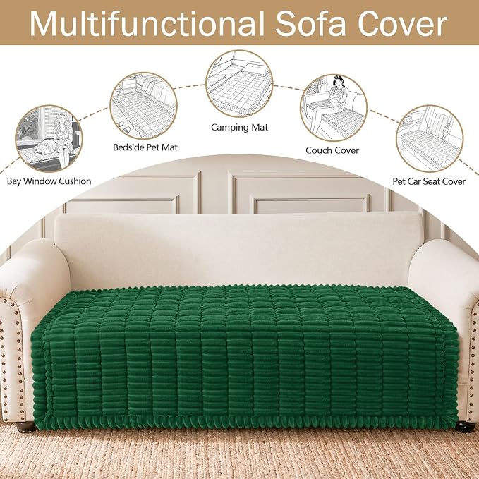 Couch Cover for Dogs, Washable Non Slip Plush Flannel Sofa Protector | Thick - Image 3