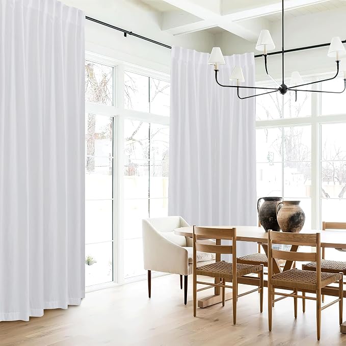 RYB HOME Linen Semi Sheer Curtains - Image 7