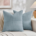 Fancy Homi Set of 2 Light Blue Euro Decorative Throw Pillow Covers 26x26 Inch by Fancy+Homi