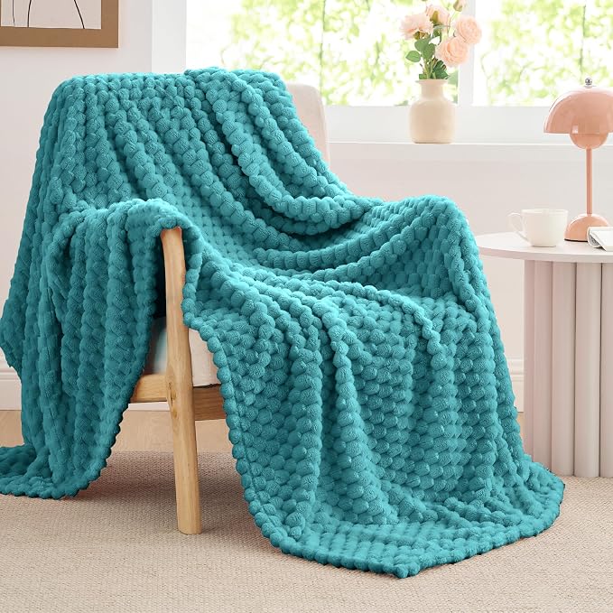 BEDELITE Teal Throw Blanket for Couch, Soft Cozy Gifts for Women, 50 * 60 | 3D - Image 9