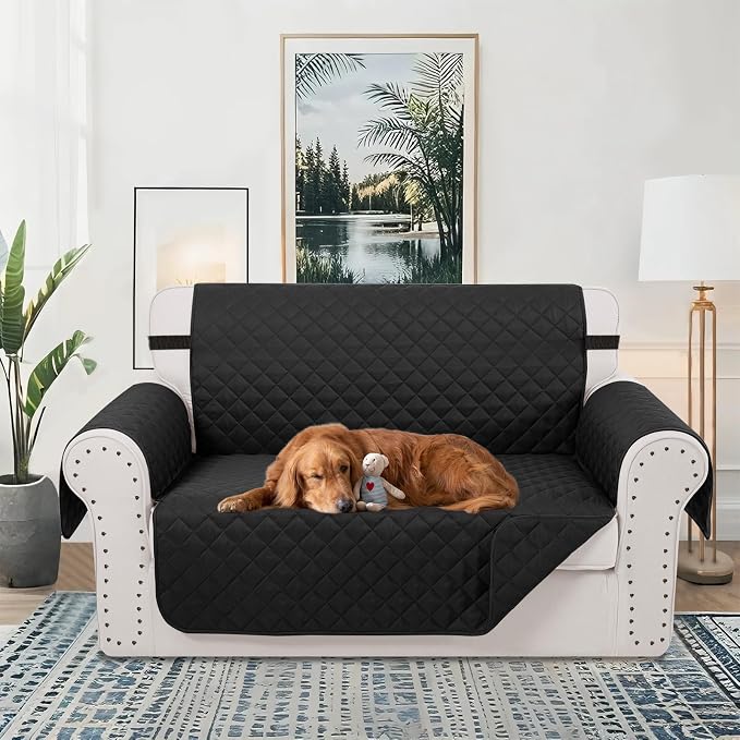 Reversible 45" Small Loveseat Sofa Covers, Friendly Furniture Protector - Image 2
