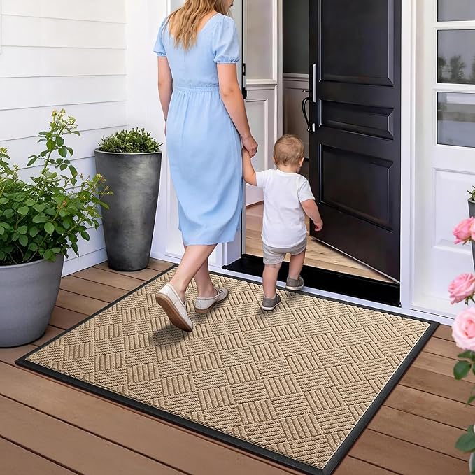 Front Door Mat, Heavy Duty Waterproof Doormat 47.5"x35.5", Stain Fade Resistant - Image 9