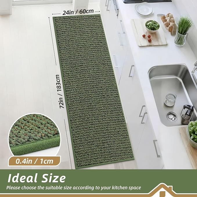 BEQHAUSE Kitchen Runner Rugs 24"x72", Kitchen Mats - Image 2